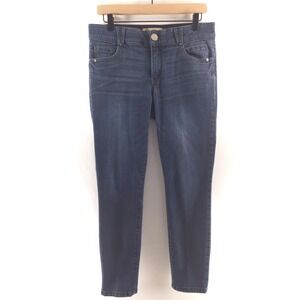 Democracy Womens Jeans Ab Solution Skinny 8 Dark Blue Stretch Denim B1765VAN